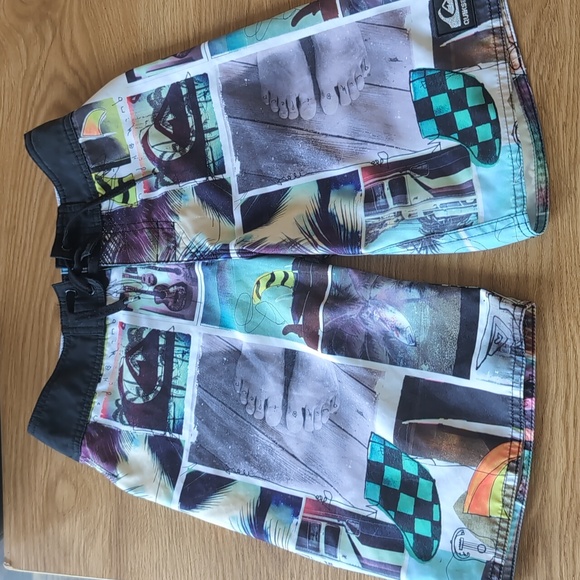 Quiksilver Other - Quiksilver Colorful Graphic Swim Board Shorts Size 10